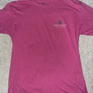 Simply Southern Short-Sleeve Tee in Berry Pink
